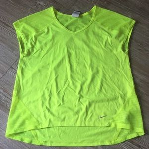 Nike Neon Cap Sleeve Shirt
